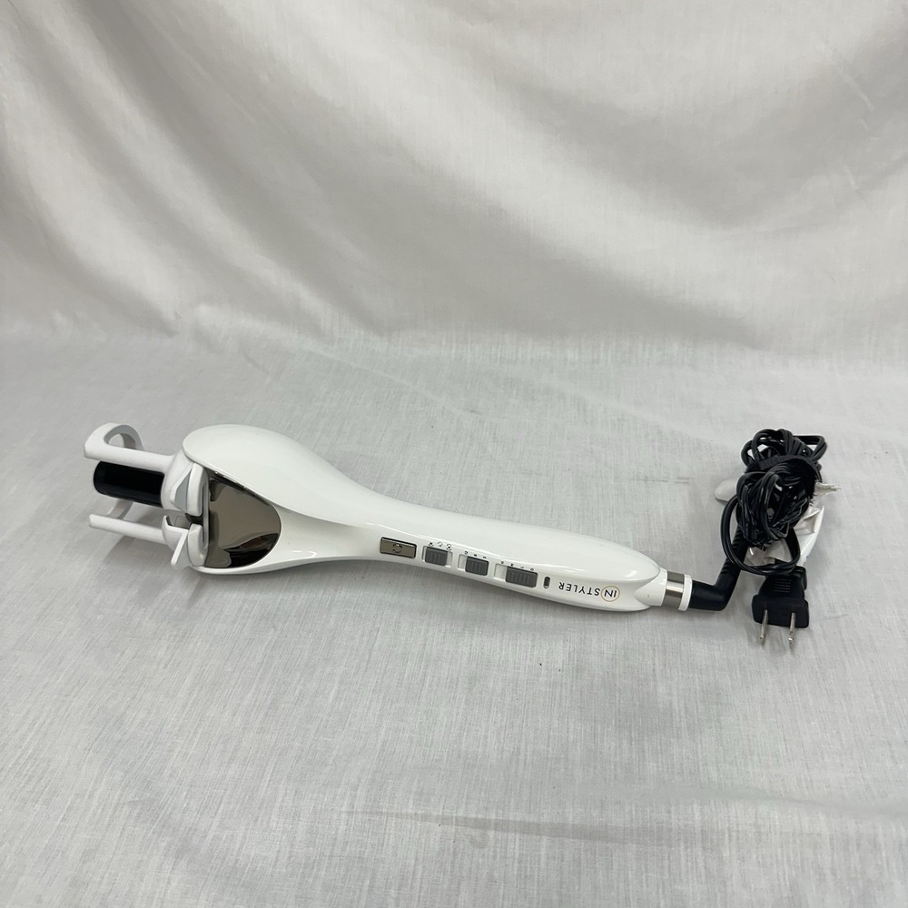 Instyler Tulip Auto Curler Automatic Curling Tong Iron Wave‎ Machine White